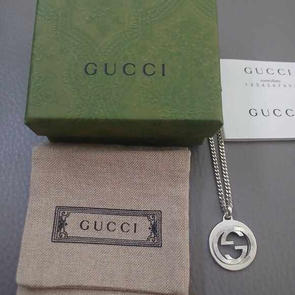 Gucci necklace unisex men women sterling silver marmont interlocking gg - Picture 4 of 11